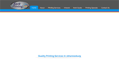 Desktop Screenshot of kwikprinting.co.za